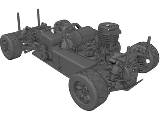 Camaro Nitro RS4 RC Car 3D Model preview