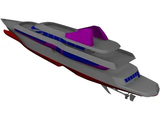 Yacht 62 3D Model preview