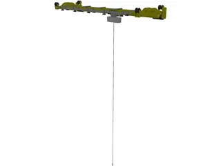 Overhead Gantry Crane 3D Model preview