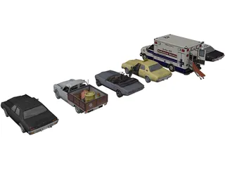 Cars Collection 3D Model preview