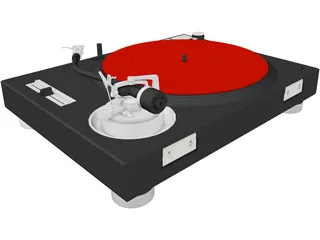 Turntable Technics MK2 1200 3D Model preview