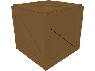 Wood Box 3D Model preview