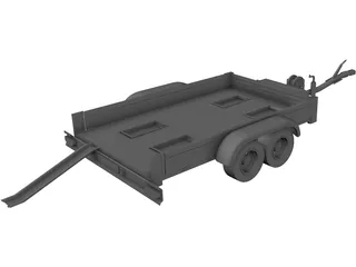 Bike Trailer 3D Model preview