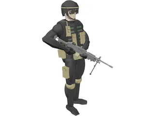 Soldier 3D Model preview