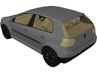 Volkswagen Golf (2011) 3D Model preview