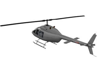Bell 206 3D Model preview