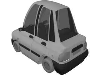 Cartoon Car 3D Model preview