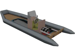 Rigid Inflatable Boat [RIB] 3D Model preview