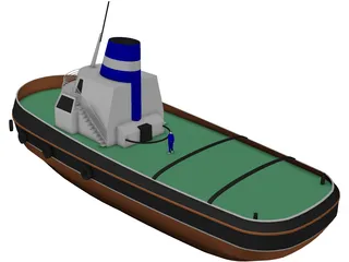 Harbour Tug 3D Model preview