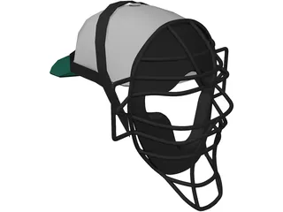 Baseball Catcher Mask 3D Model preview