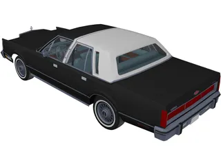 Lincoln Town Car (1986) 3D Model preview