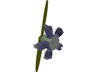 Karab Aircraft Engine 3D Model preview