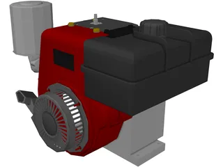Tecumseh 4-Stoke Engine 3D Model preview