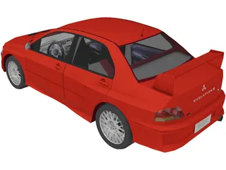 Mitsubishi Lancer Evolution VII 3D Model preview