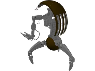 Star Wars Droideka 3D Model preview