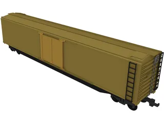 Cattle Train Section 3D Model preview