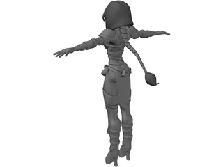 Elf Female 3D Model preview