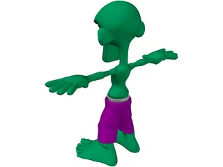 Hulky Cartoon 3D Model preview