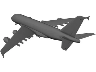 Airbus A380 3D Model preview