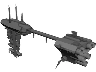 Nebulon Ship 3D Model preview