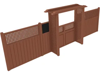 Garden Gate 3D Model preview