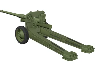 Cannon (122mm) 3D Model preview