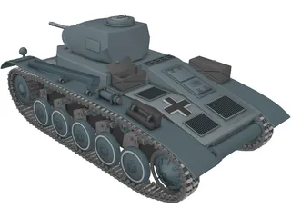 PzKpfw II (Tiger) 3D Model preview