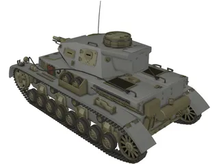 PzKpfw IV Aust D (Tiger) 3D Model preview