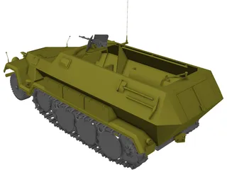Sd-Kfz 251/1 Hanomag 3D Model preview