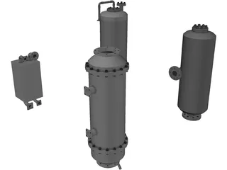 Heat Exchangers Set 3D Model preview