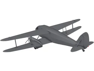 de Havilland D.H.89A Dragon Rapide 3D Model preview