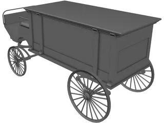 Horsedrawn Hearse 3D Model preview