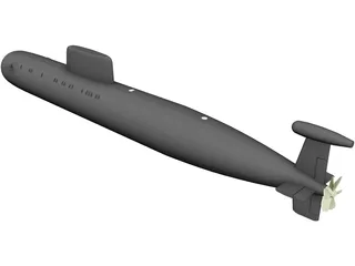 Russian Submarine 3D Model preview