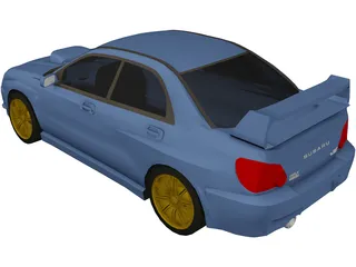 Subaru Impreza WRX Sti (2004) 3D Model preview