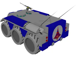 M-116a Wheeled Armored Personel Carrier 3D Model preview