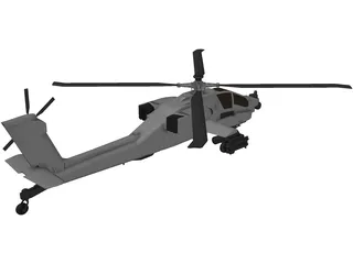 Boeing AH-64A Apache 3D Model preview