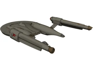 Star Trek Airplane 3D Model preview