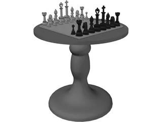 Chess Set 3D Model preview