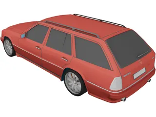Mercedes-Benz E 5.5 Brabus (w124) 3D Model preview