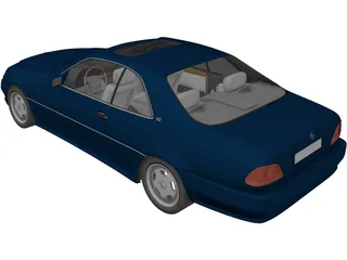 Mercedes-Benz 600 SL 3D Model preview