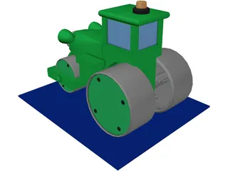 Toy Steamroller 3D Model preview