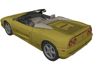 Ferrari F355 Spider 3D Model preview