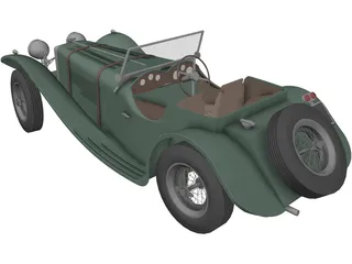 Jaguar SS100 (1935) 3D Model preview