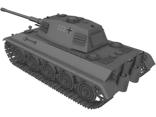 Panther PzKw V 3D Model preview
