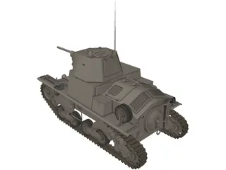 Fiat L3-33/1 3D Model preview