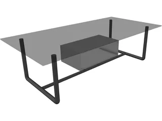 Table Coffee Modern Small 3D Model preview