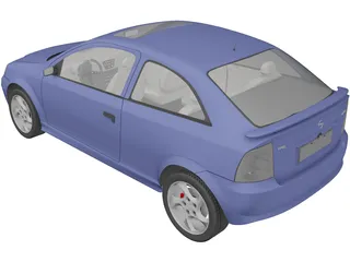 Opel Astra Coupe (1998) 3D Model preview