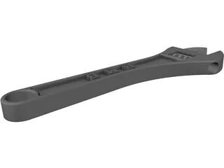 Adjustable Wrench 3D Model preview