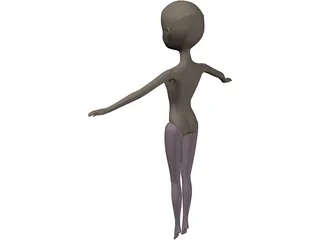 Pink Pixie Fairy 3D Model preview