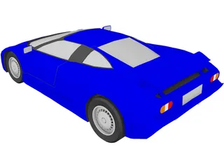 Bugatti EB110 3D Model preview